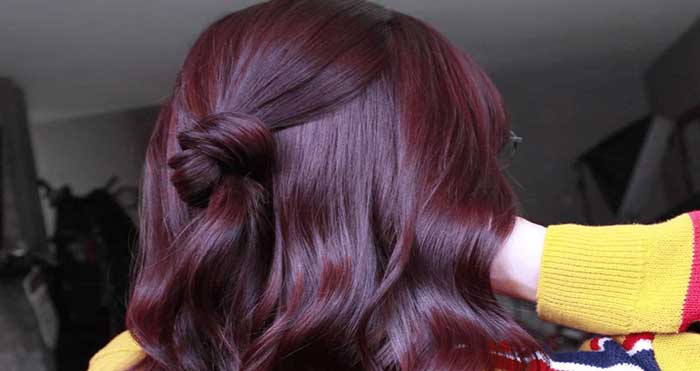 ترکیب رنگ شرابی و دودی (بدون دکلره)