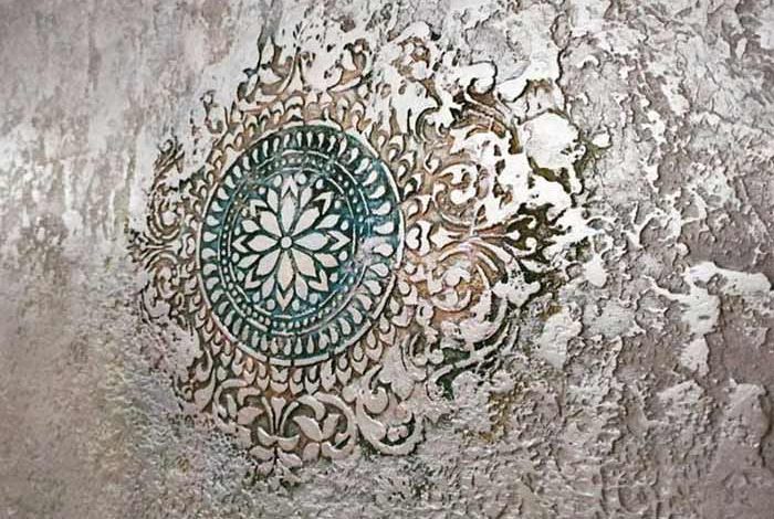 پتینه کاری انجام شده روی دیوار