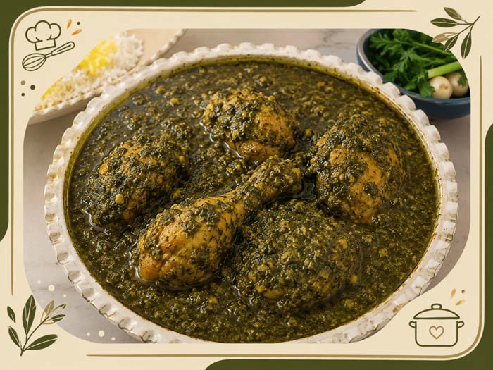 ترش تره با مرغ به سبک اصیل گیلانی (با فوت‌وفن‌های رشتی)