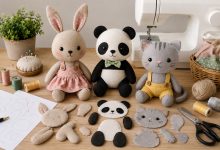 آموزش عروسک پارچه ای حیوانات از 0 تا 100 (خرگوش، پاندا و ...)