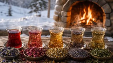 چای و دمنوش اتیشی در طبیعت