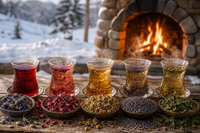 چای و دمنوش اتیشی در طبیعت
